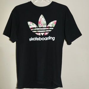 Adidas floral skateboarding tee